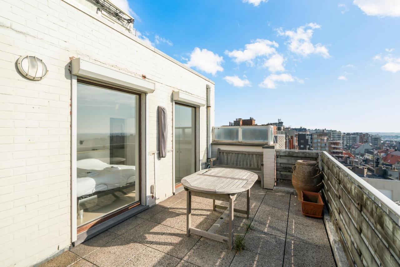 Penthouse App Met Imposant & Eindeloos Zeezicht Middelkerke Exterior foto